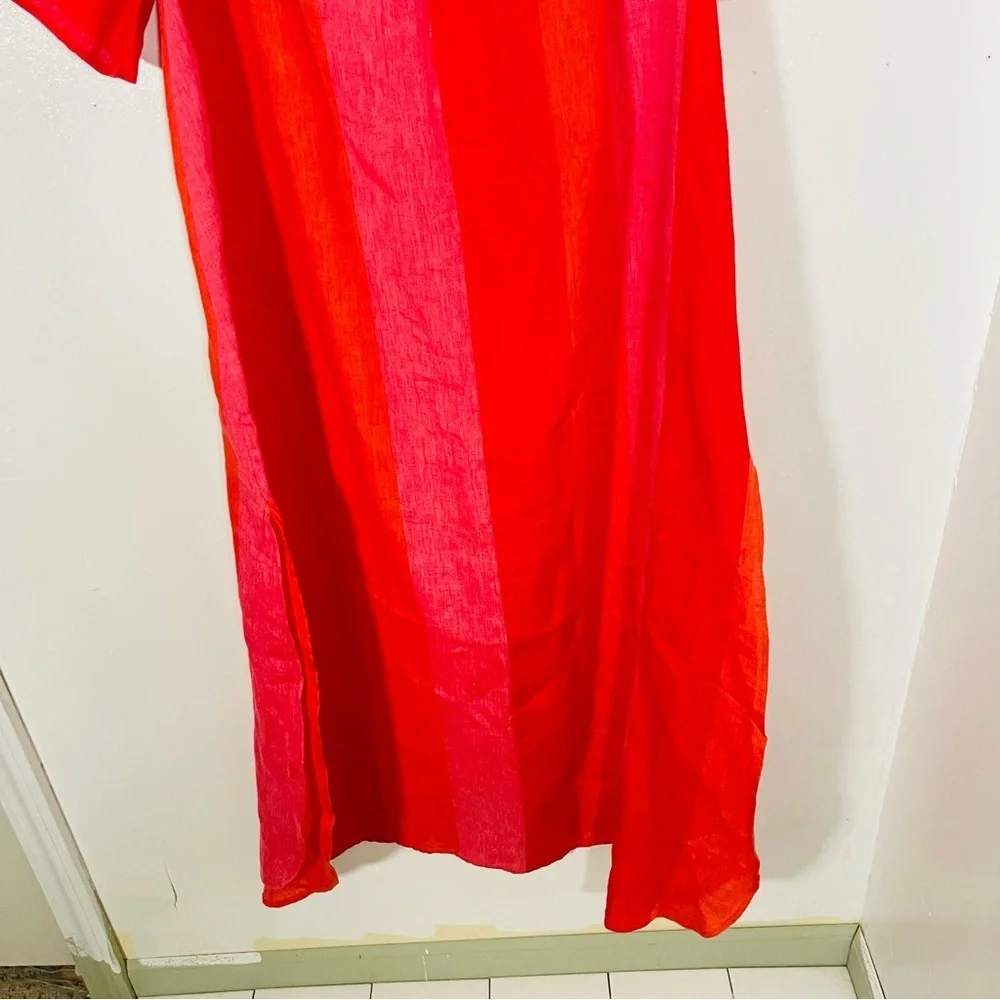 Mara Hoffman Kamala Off the Shoulder Striped Midi Dress - Picture 4 of 10